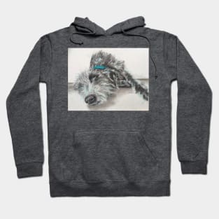 Sleeping scruffy Lurcher Hoodie